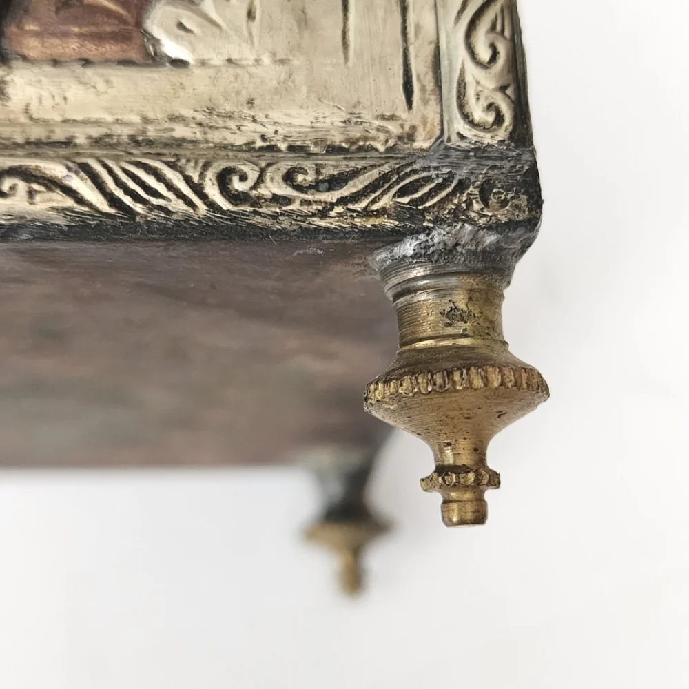 Vintage Moroccan Jewelry Chest Casket